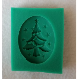 Szilikon forma - karácsonyfa medál 